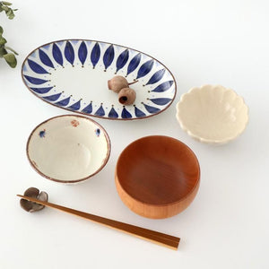 Chrysanthemum-shaped Bowl White 11㎝/4.3in | Kobachi Seto Ware