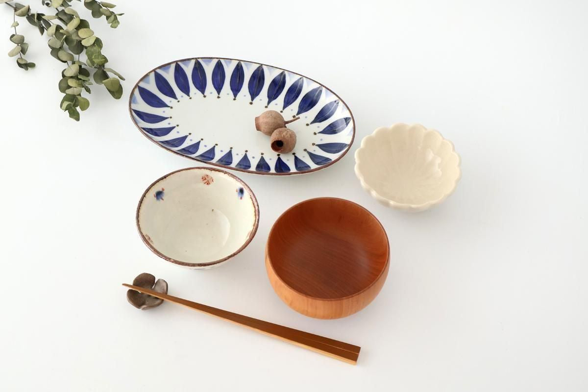 Chrysanthemum-shaped Bowl White 11㎝/4.3in | Kobachi Seto Ware