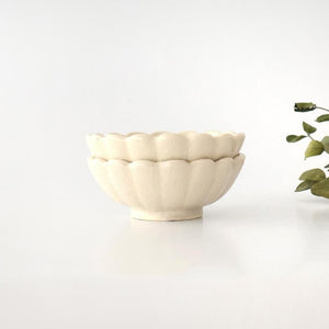Chrysanthemum-shaped Bowl White 11㎝/4.3in | Kobachi Seto Ware
