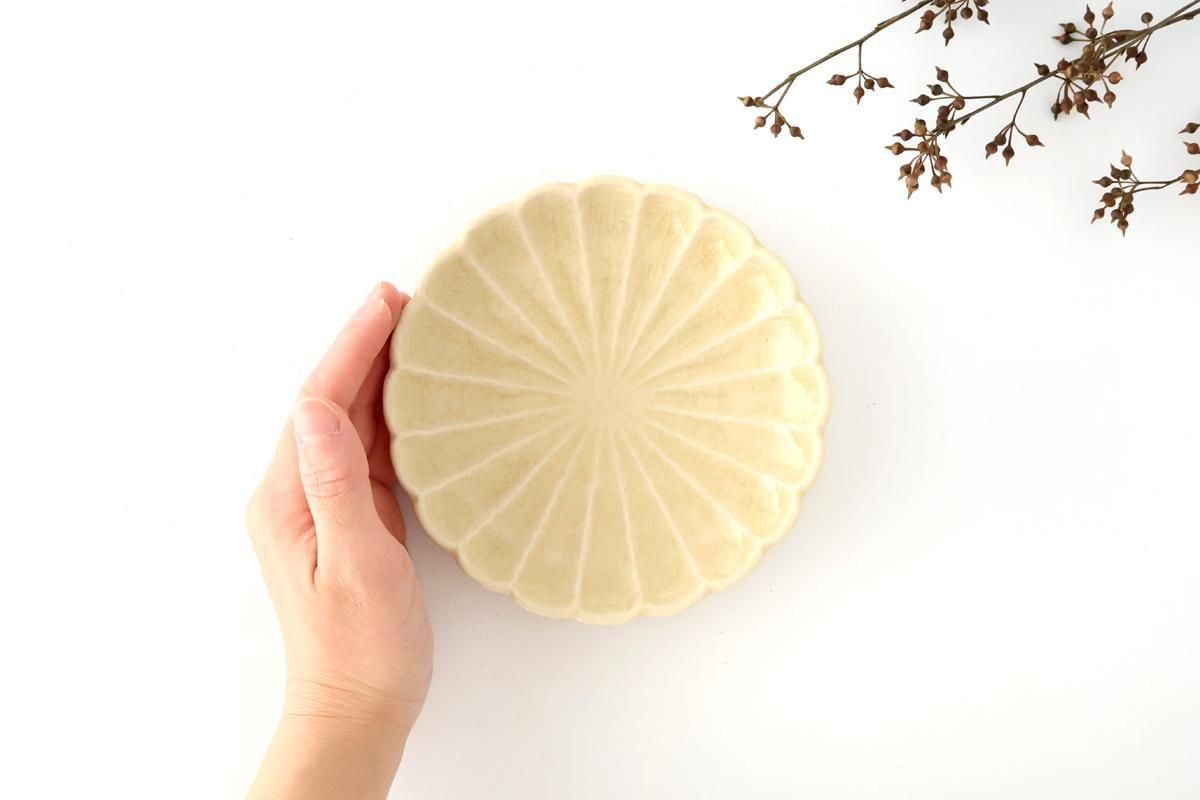 Chrysanthemum-shaped Plate Kiseto  15㎝/6in | Seto Ware