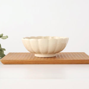 Chrysanthemum-shaped Bowl White 13㎝/5in | Kobachi Seto Ware
