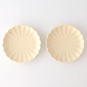 Chrysanthemum-shaped Plate White  15㎝/6in | Seto Ware