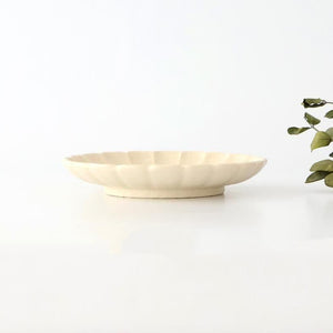 Chrysanthemum-shaped Plate White  15㎝/6in | Seto Ware