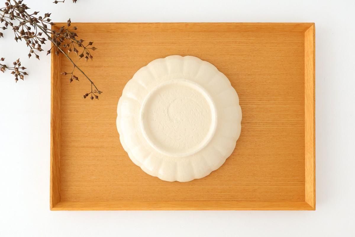 Chrysanthemum-shaped Plate White  15㎝/6in | Seto Ware