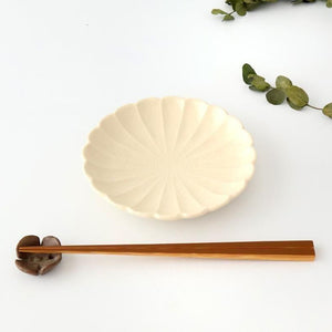 Chrysanthemum-shaped Plate White  15㎝/6in | Seto Ware