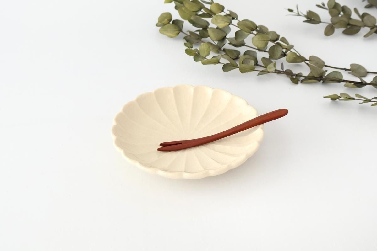 Chrysanthemum-shaped Plate White  15㎝/6in | Seto Ware