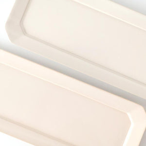 Kosen Kiln Long Octogonal Plate White | Sushi Plate Banko Ware