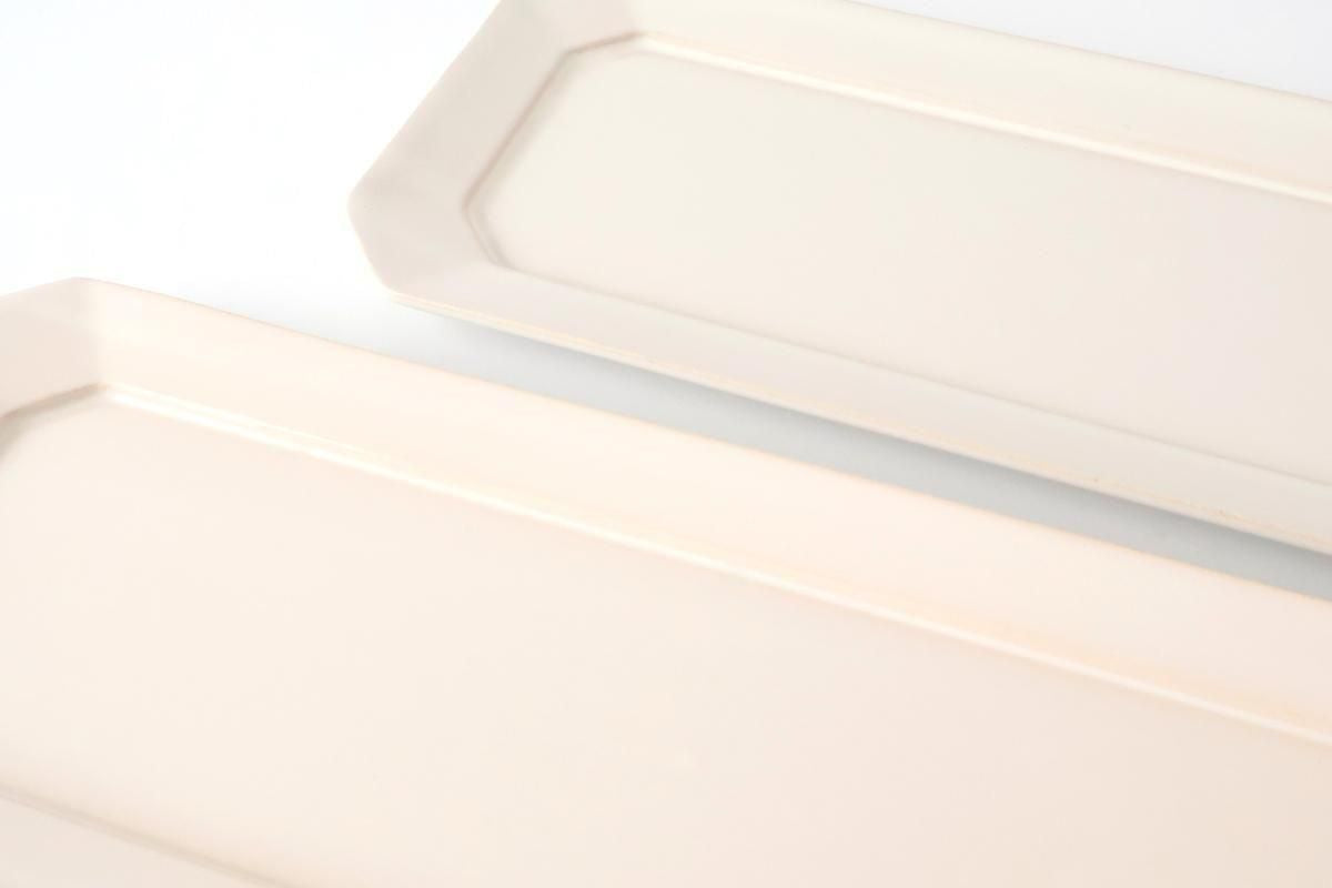 Kosen Kiln Long Octogonal Plate White | Sushi Plate Banko Ware