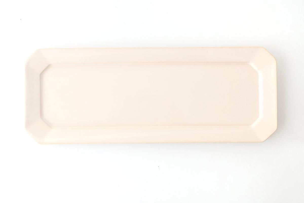 Kosen Kiln Long Octogonal Plate White | Sushi Plate Banko Ware