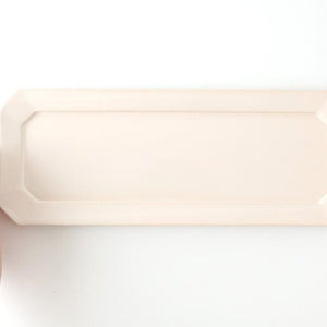 Kosen Kiln Long Octogonal Plate White | Sushi Plate Banko Ware
