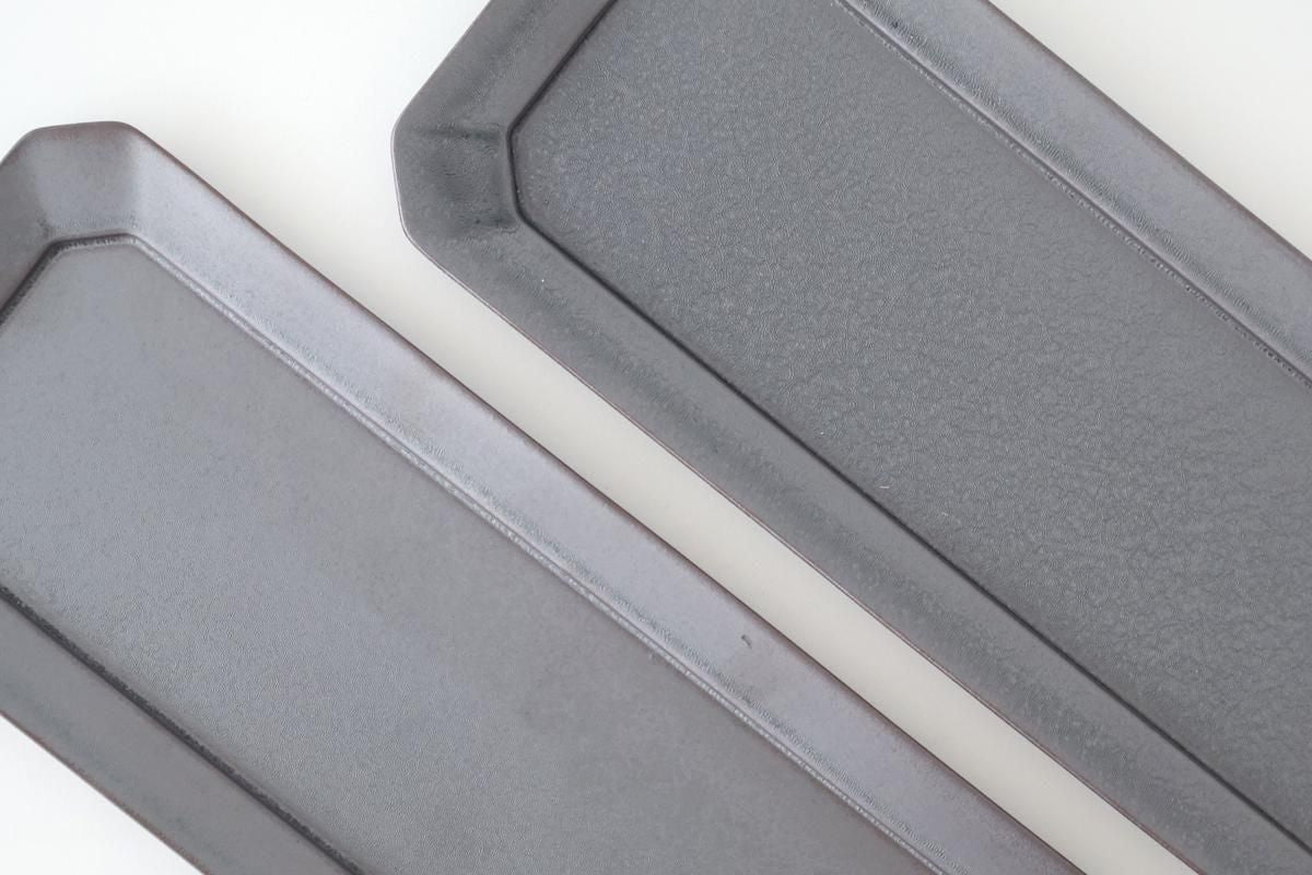 Kosen Kiln Long Octogonal Plate Black | Sushi Plate Banko Ware