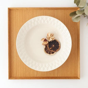 Kosen Kiln leaf Soup Plate White | Banko Ware