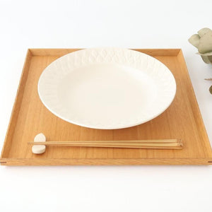 Kosen Kiln leaf Soup Plate White | Banko Ware