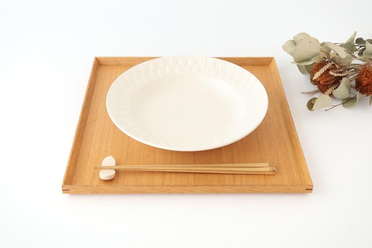 Kosen Kiln leaf Soup Plate White | Banko Ware