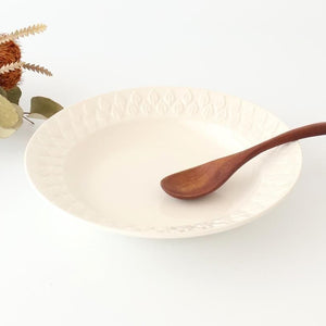 Kosen Kiln leaf Soup Plate White | Banko Ware