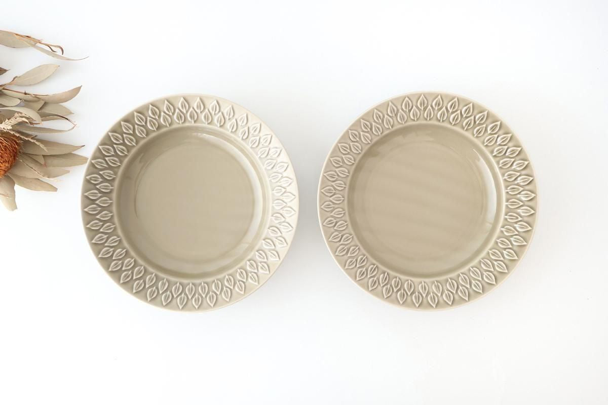Kosen Kiln leaf Soup Plate Gray | Banko Ware