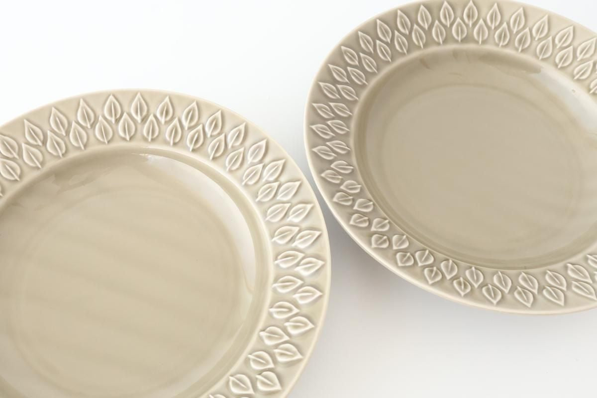 Kosen Kiln leaf Soup Plate Gray | Banko Ware