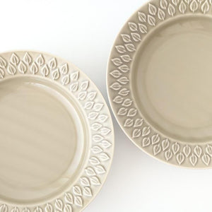 Kosen Kiln leaf Soup Plate Gray | Banko Ware