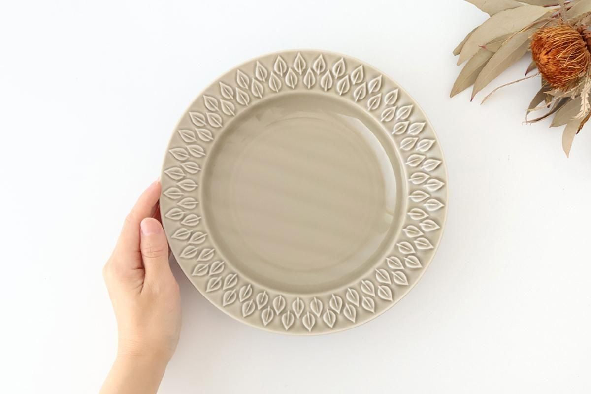 Kosen Kiln leaf Soup Plate Gray | Banko Ware