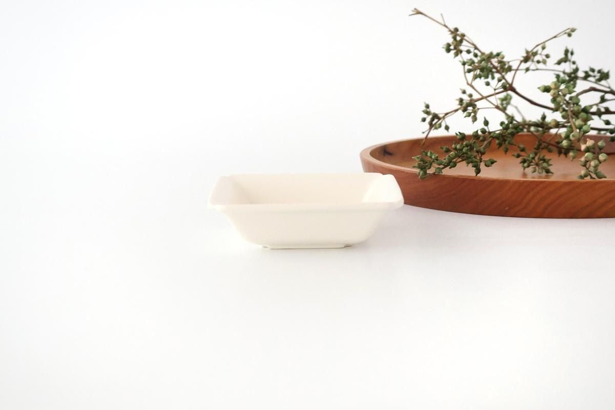 Kosen Kiln Small Square Bowl White | Kobachi Banko Ware