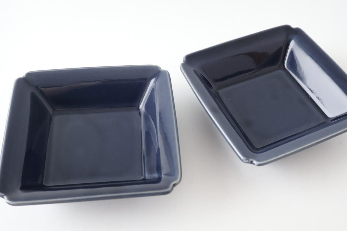 Kosen Kiln Small Square Bowl Navy  | Kobachi Banko Ware