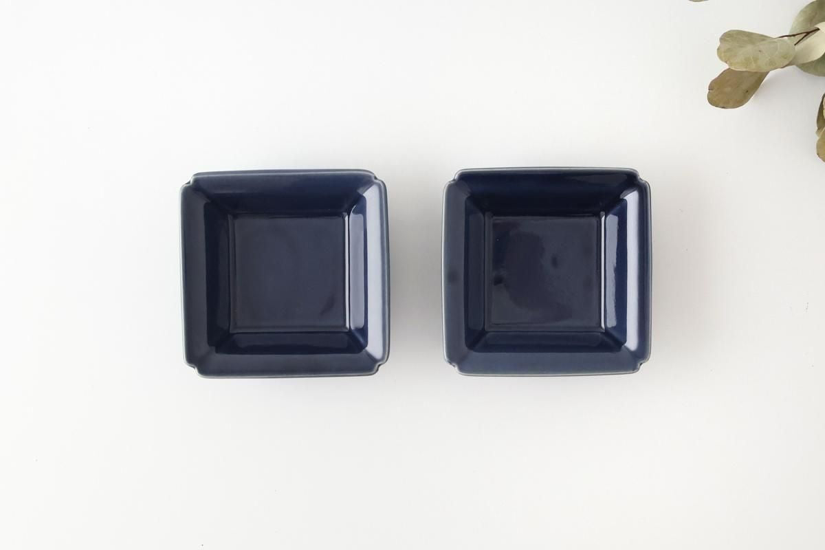 Kosen Kiln Small Square Bowl Navy  | Kobachi Banko Ware