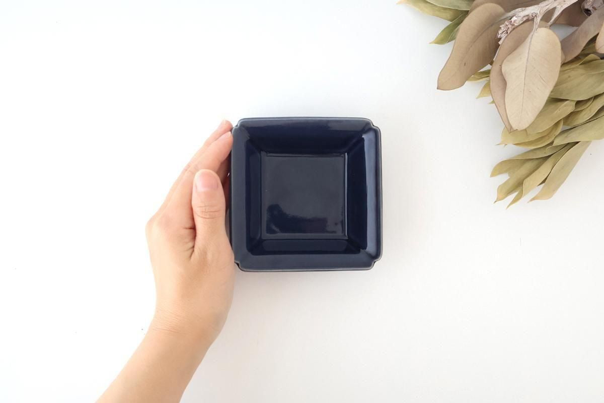 Kosen Kiln Small Square Bowl Navy  | Kobachi Banko Ware