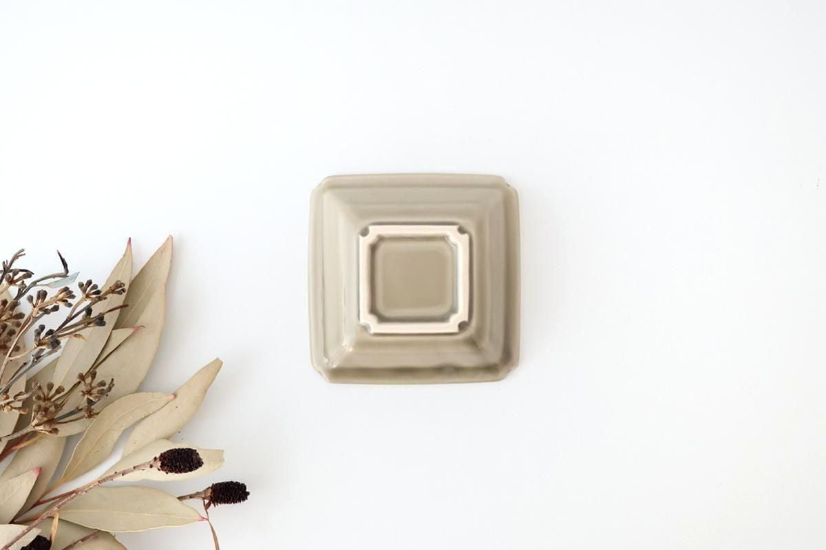 Kosen Kiln Small Square Bowl Gray  | Kobachi Banko Ware