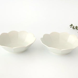 [UTSUWABI Special Order] Flower-shaped Bowl White | Serving Bowal Hasami Ware