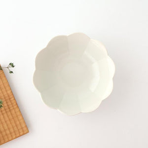 [UTSUWABI Special Order] Flower-shaped Bowl White | Serving Bowal Hasami Ware
