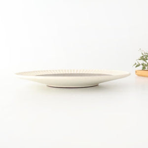 Tohzan-Gama Round Plate White and Brown | Mino Ware