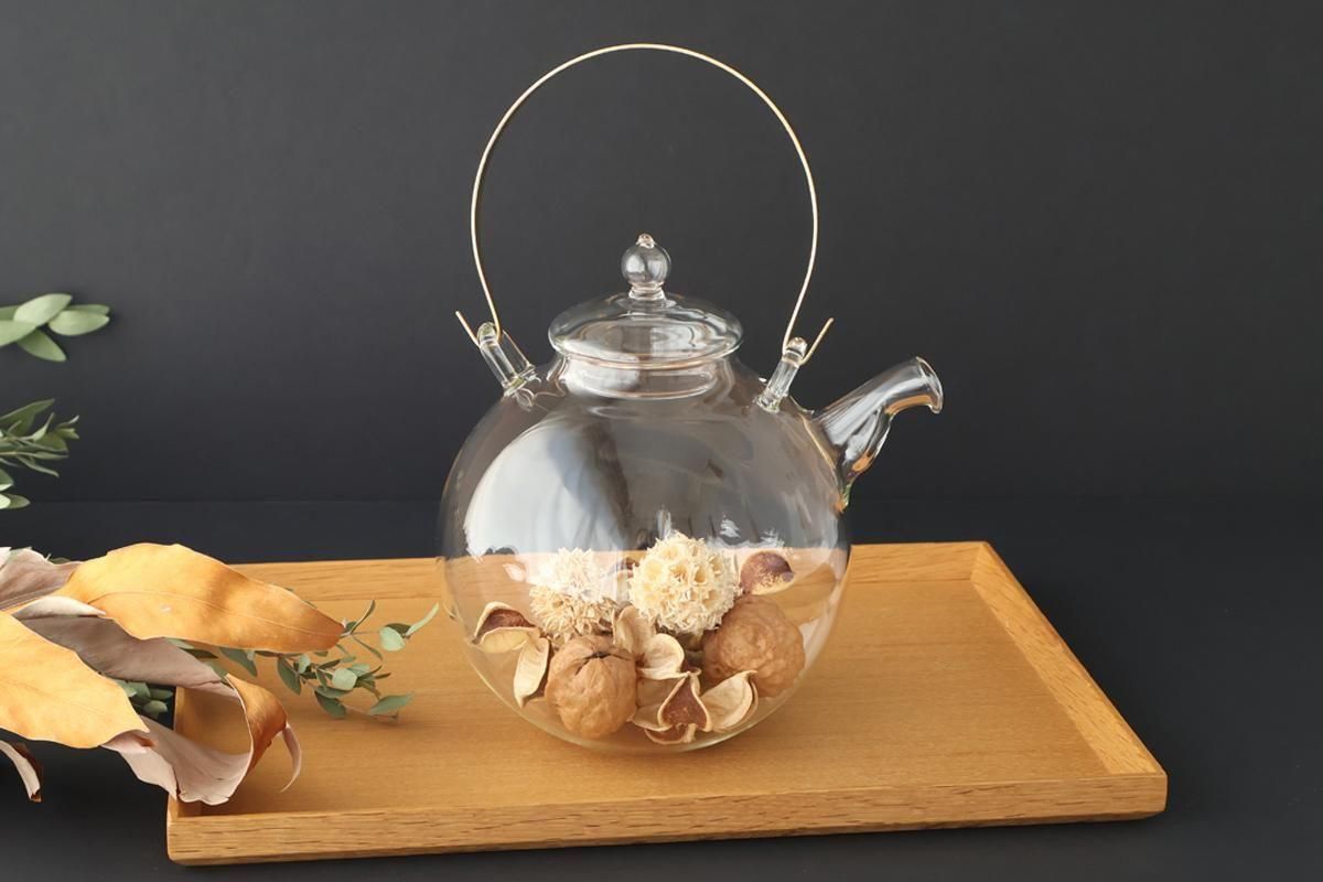 craft-u Round Glass Pot 1l