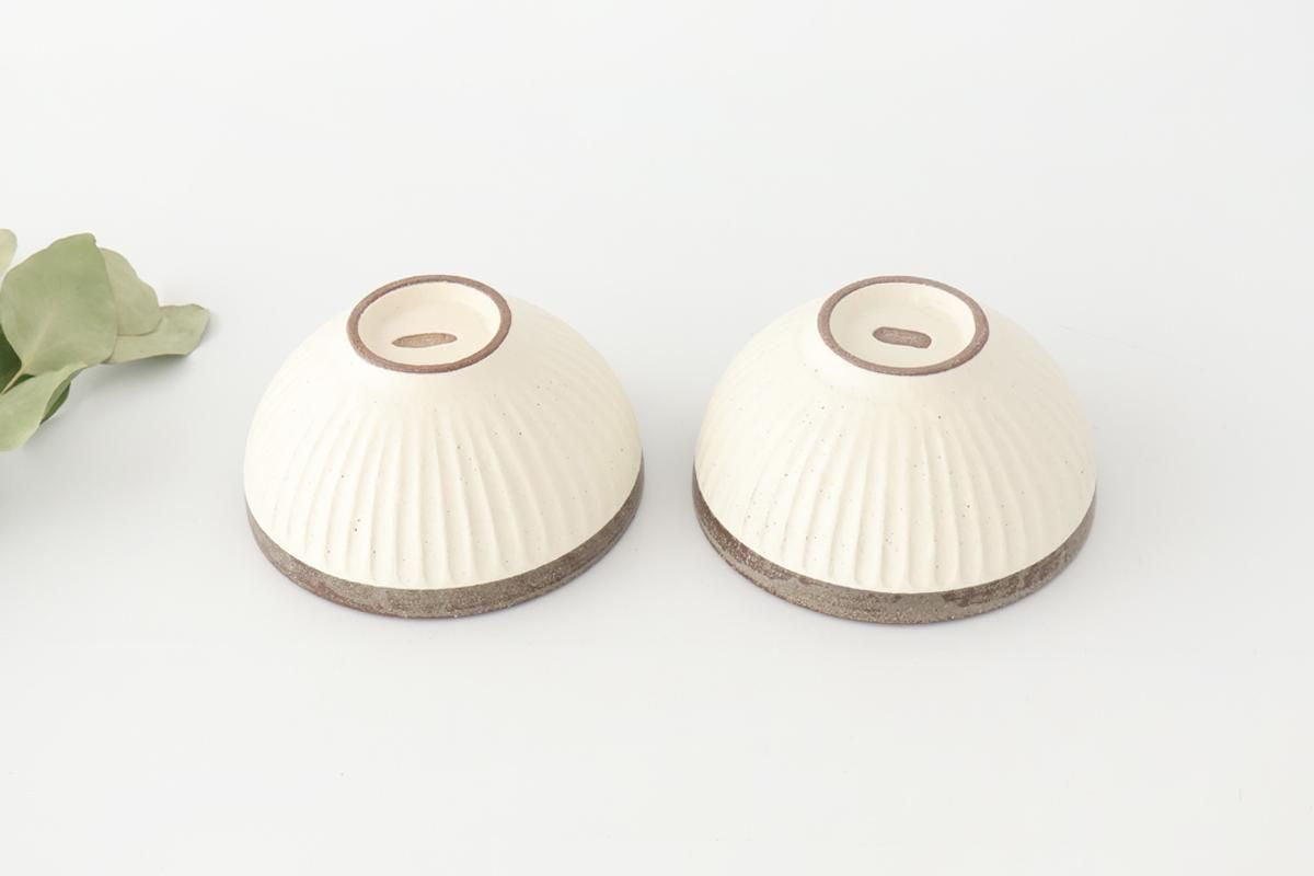 Tohzan-Gama Donburi Bowl White and Brown | Mino Ware