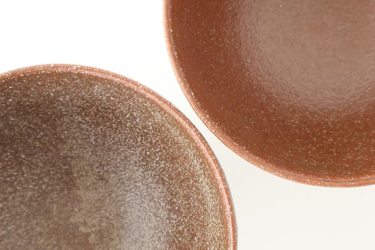 Tohzan-Gama Rice Bowl White and Brown | Mino Ware