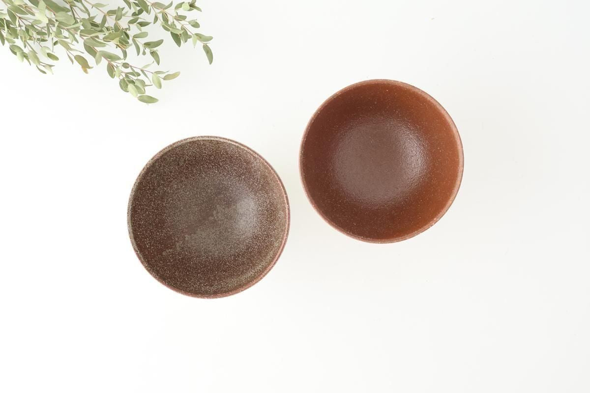 Tohzan-Gama Rice Bowl White and Brown | Mino Ware