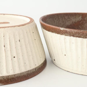 Tohzan-Gama Multi-use Bowl White and Brown | Mino Ware