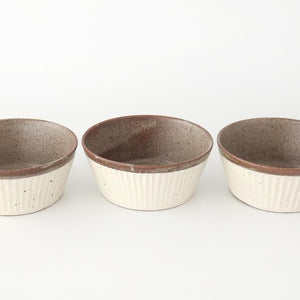 Tohzan-Gama Multi-use Bowl White and Brown | Mino Ware