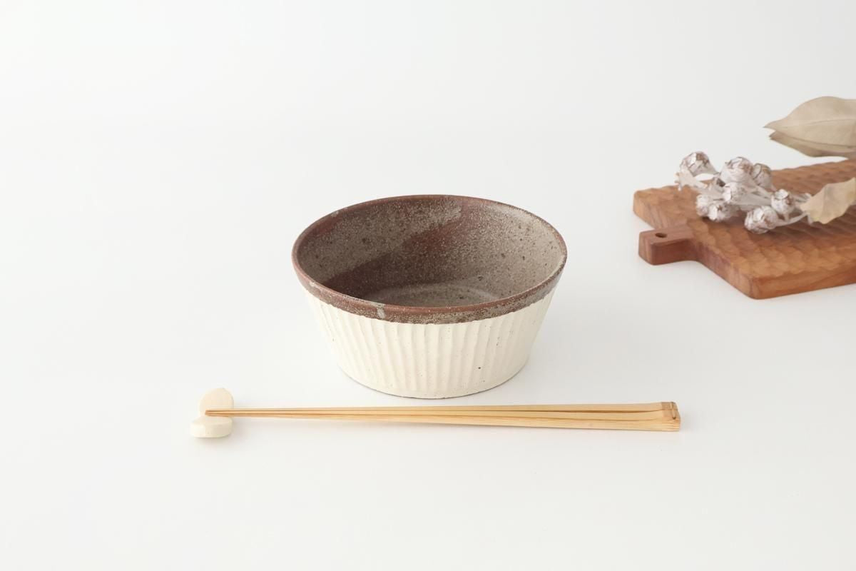 Tohzan-Gama Multi-use Bowl White and Brown | Mino Ware