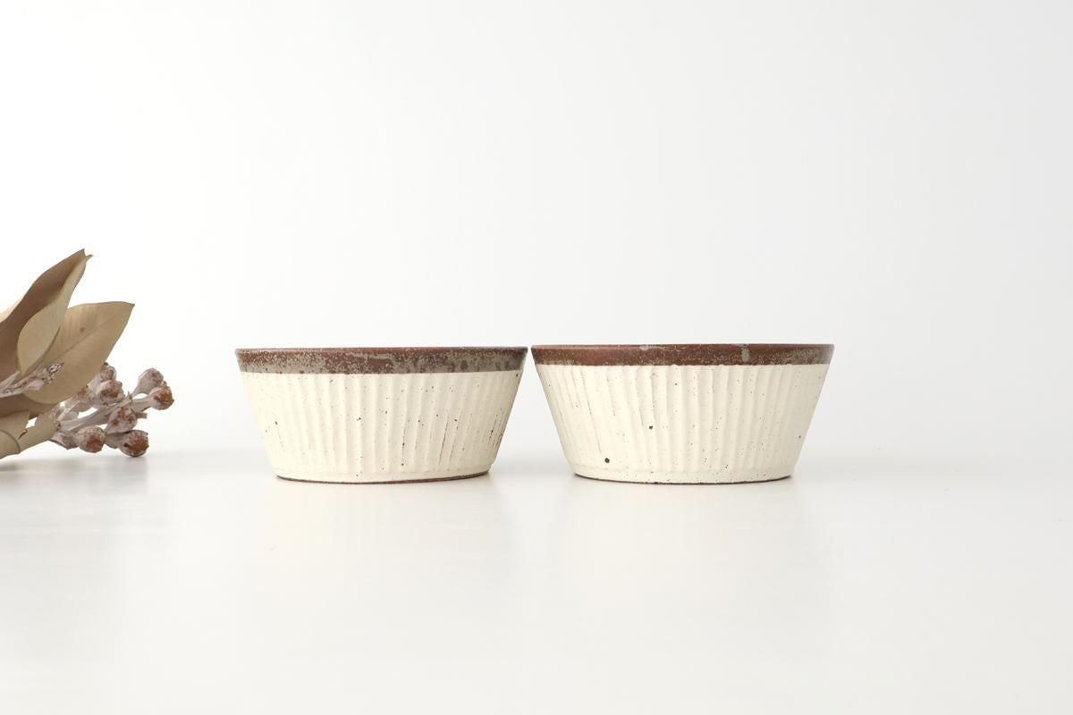 Tohzan-Gama Multi-use Bowl White and Brown | Mino Ware