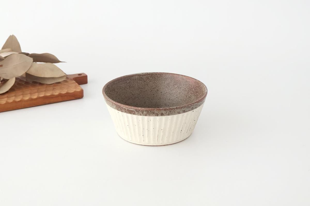 Tohzan-Gama Multi-use Bowl White and Brown | Mino Ware