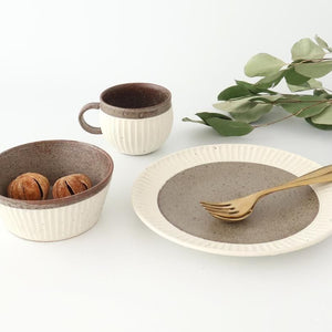 Tohzan-Gama Multi-use Bowl White and Brown | Mino Ware