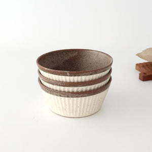 Tohzan-Gama Multi-use Bowl White and Brown | Mino Ware