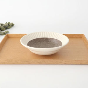 Tohzan-Gama Small Bowl White and Brown 15cm/6in | Kobachi Mino Ware