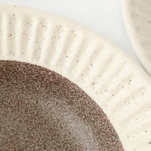 Tohzan-Gama Small Bowl White and Brown 15cm/6in | Kobachi Mino Ware