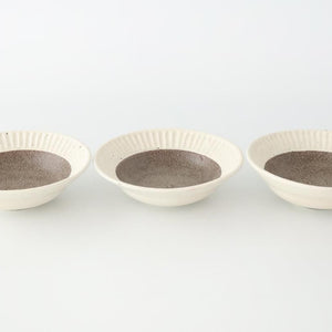 Tohzan-Gama Small Bowl White and Brown 15cm/6in | Kobachi Mino Ware
