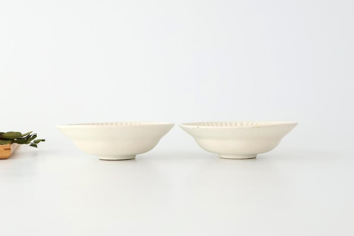 Tohzan-Gama Small Bowl White and Brown 15cm/6in | Kobachi Mino Ware