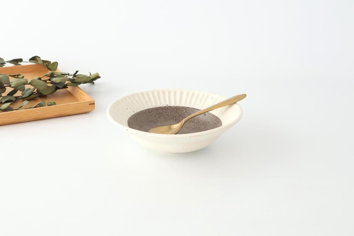 Tohzan-Gama Small Bowl White and Brown 15cm/6in | Kobachi Mino Ware
