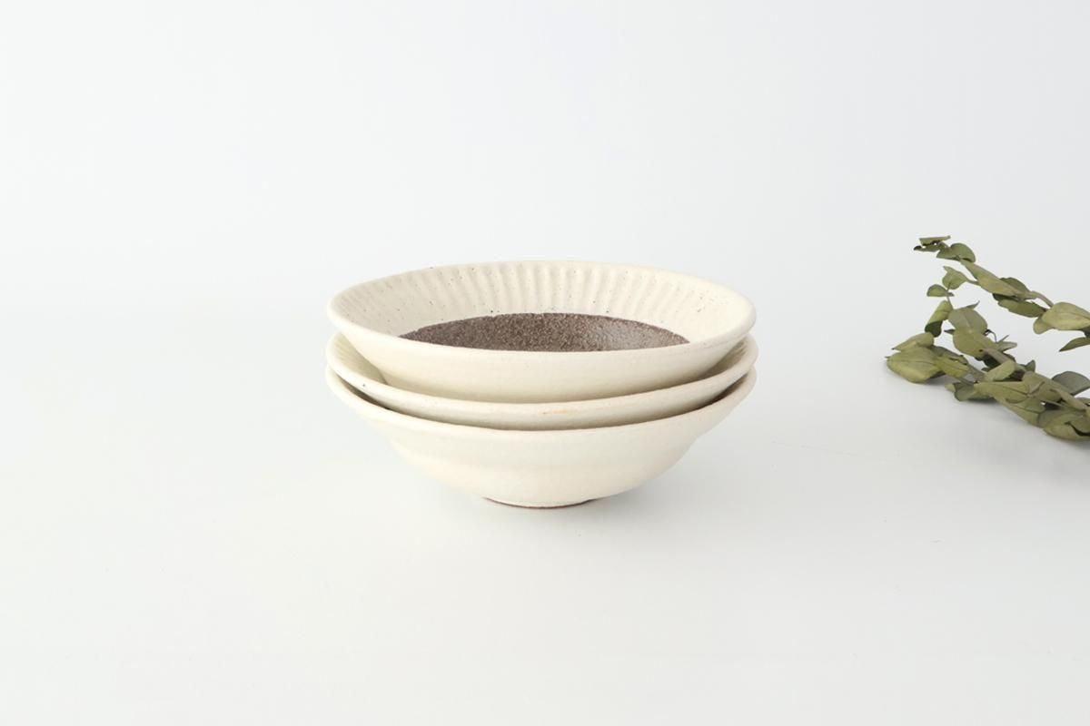 Tohzan-Gama Small Bowl White and Brown 15cm/6in | Kobachi Mino Ware