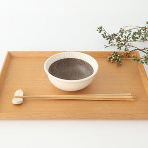 Tohzan-Gama Rimmed Small Bowl White and Brown | Kobachi Mino Ware
