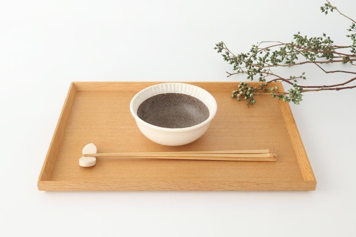 Tohzan-Gama Rimmed Small Bowl White and Brown | Kobachi Mino Ware